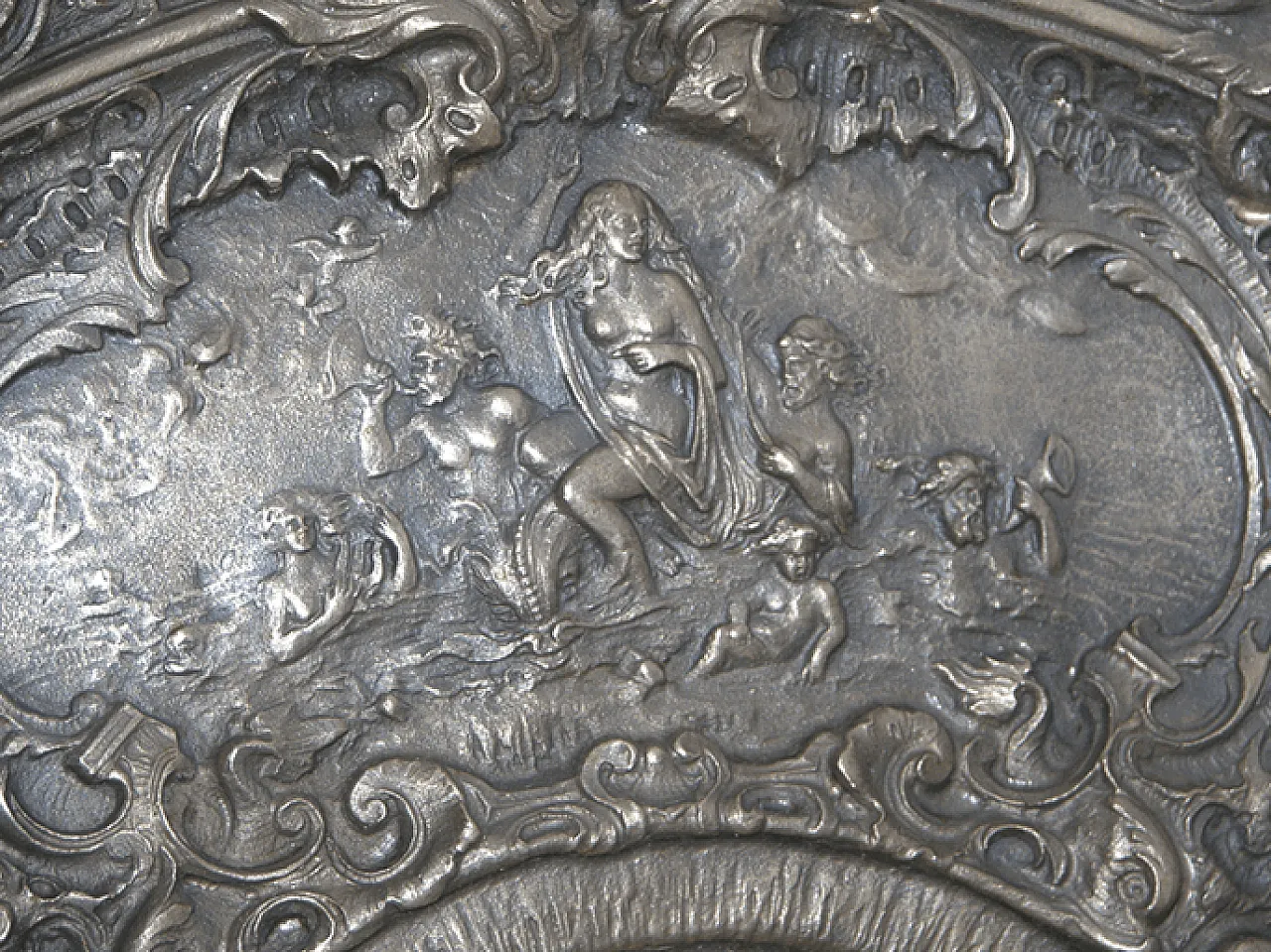 Embossed bronze plate depicting scenes of Aphrodite, 1920s 7
