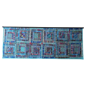 Light blue Missoni tapestry to hang, 1980s