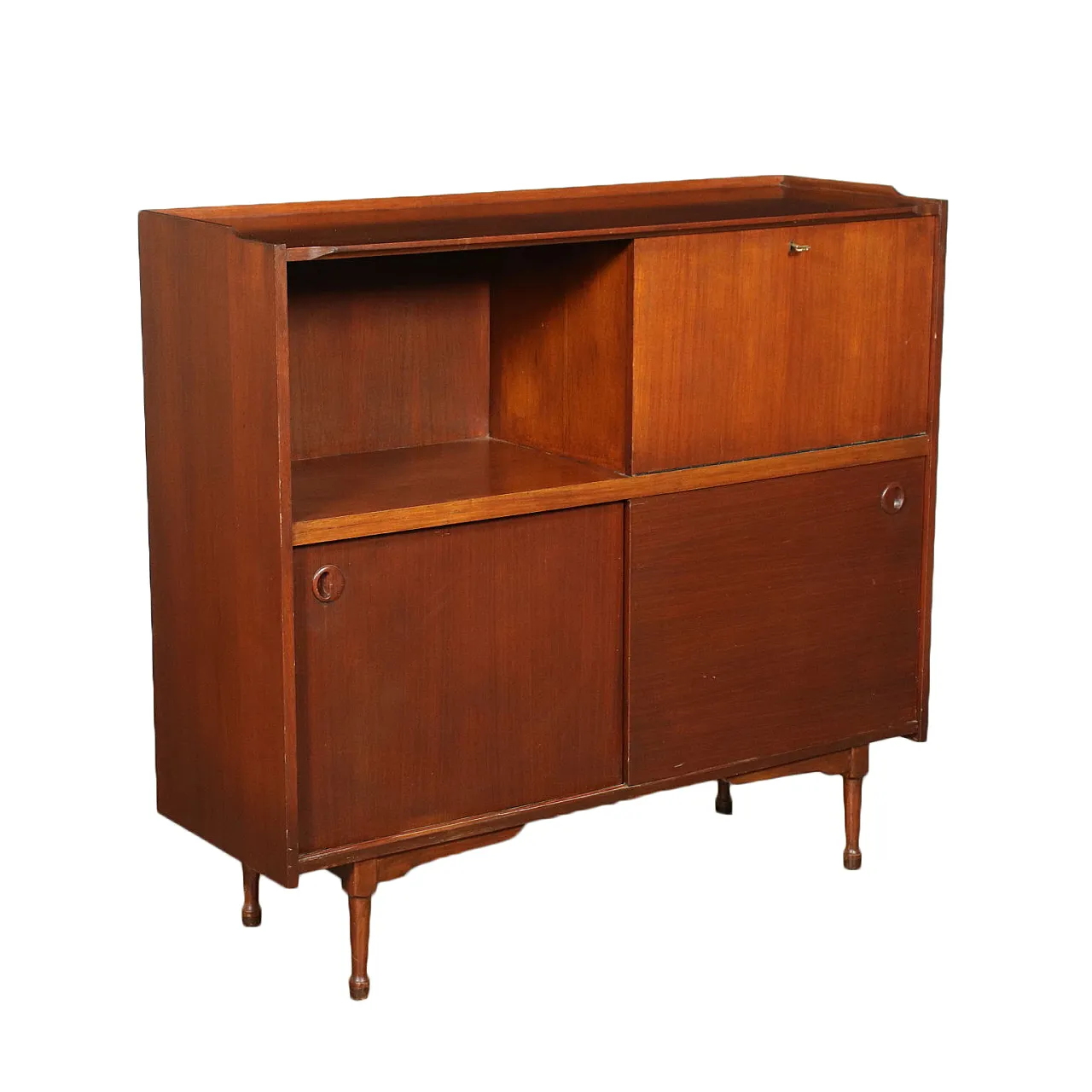 Highboard in teak, 60s 1