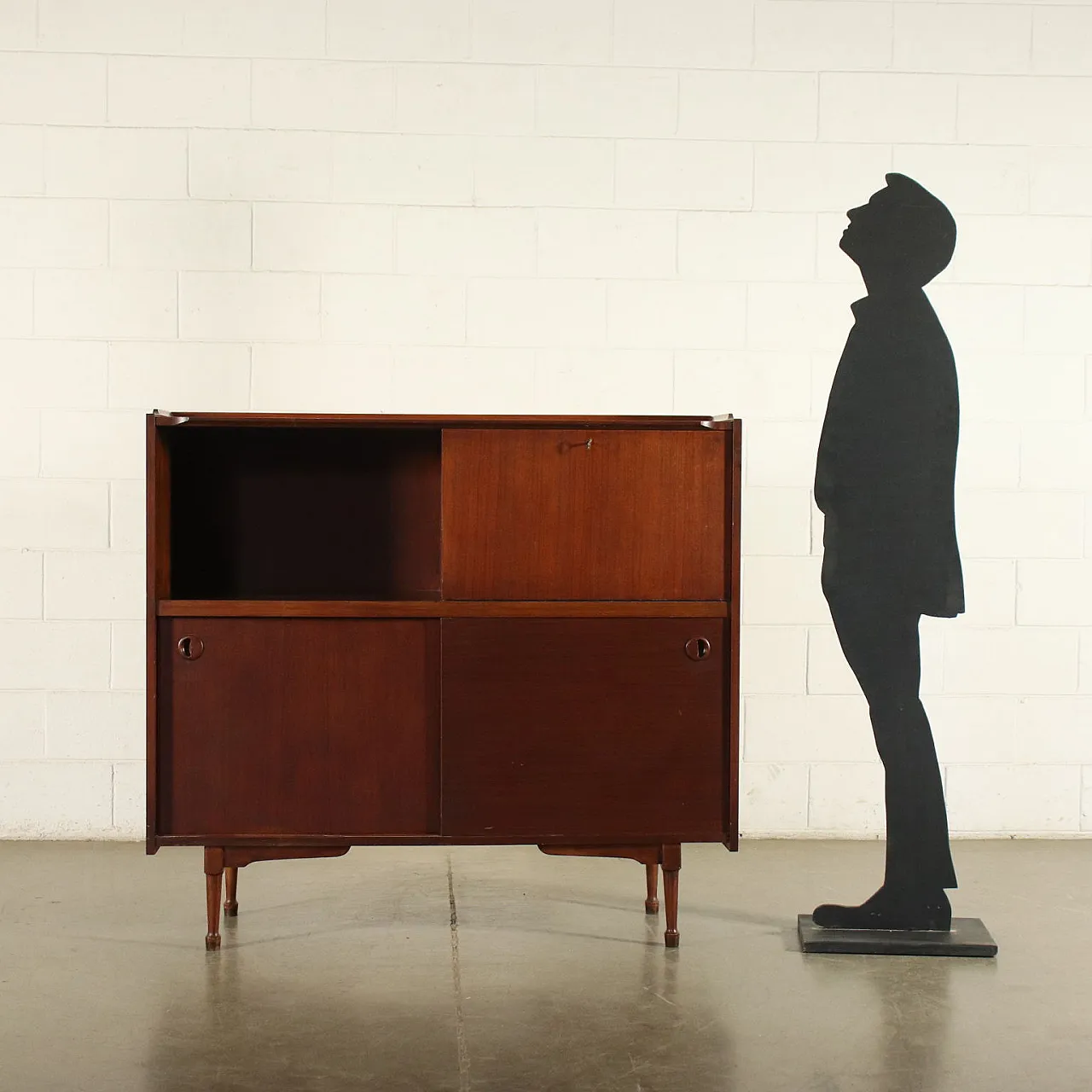 Highboard in teak, 60s 2