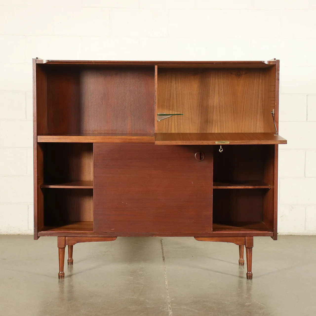 Highboard in teak, 60s 3