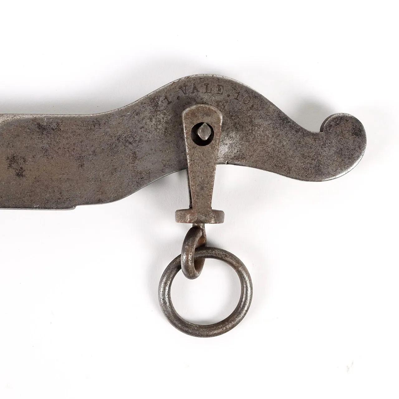 Bilancia stadera in ferro massiccio e bronzo, '800 4