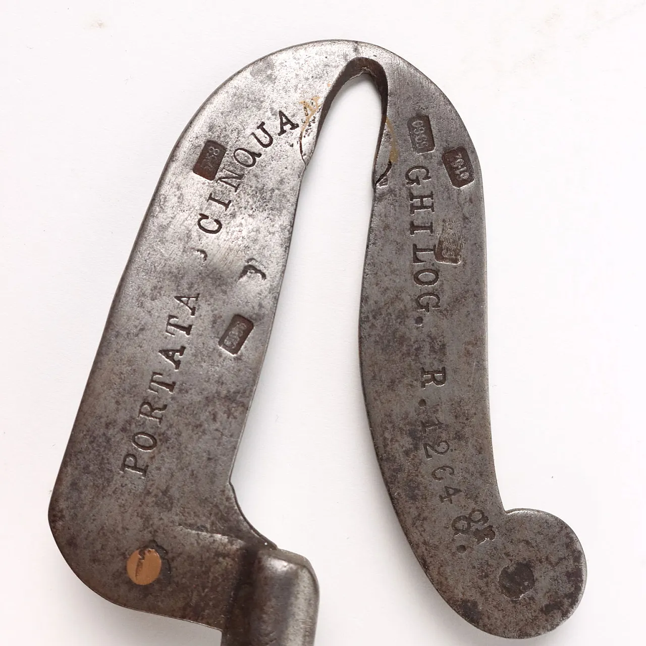 Bilancia stadera in ferro massiccio e bronzo, '800 7