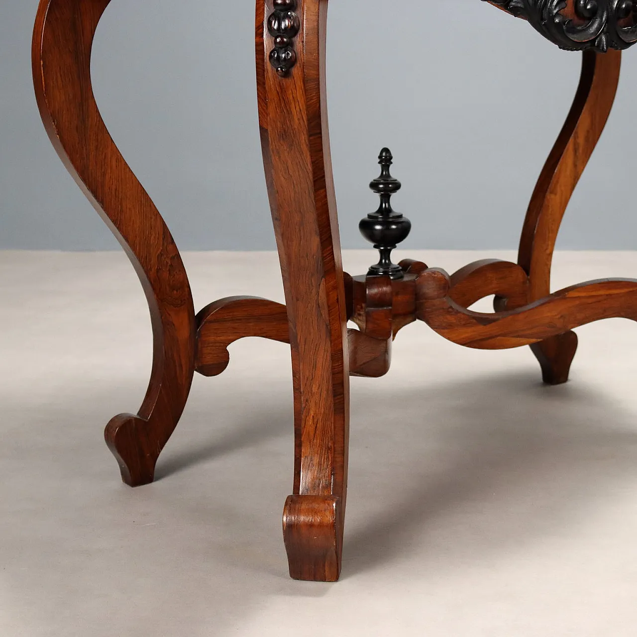 Console with mirror Bois de Rose veneer Louis Philippe, 19th century 6