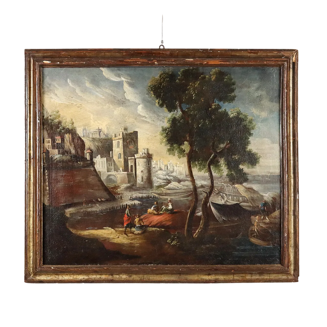 Landscape with Buildings, oil on canvas, 18th century 11