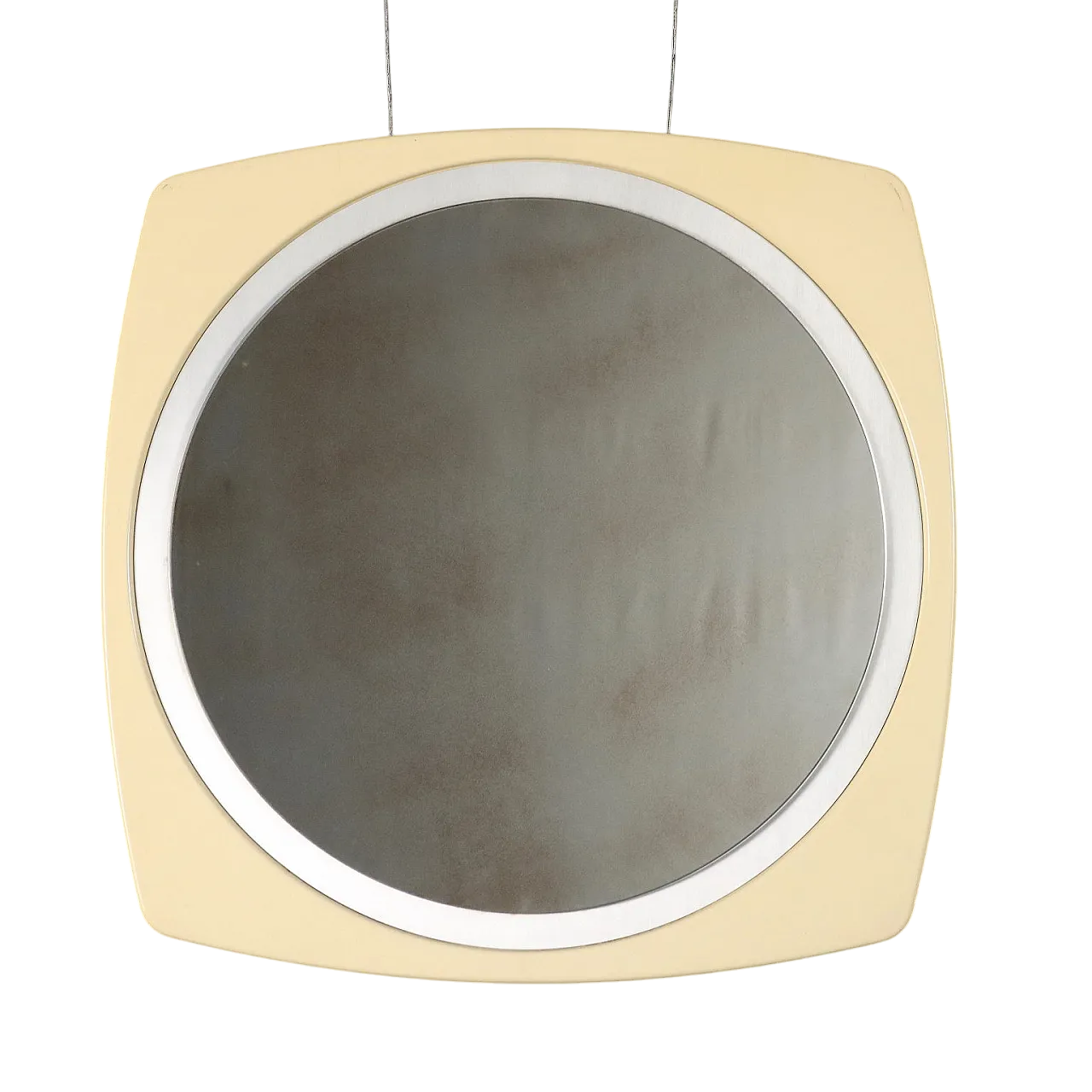 Specchio con cornice in vetro e plastica, anni '70 10