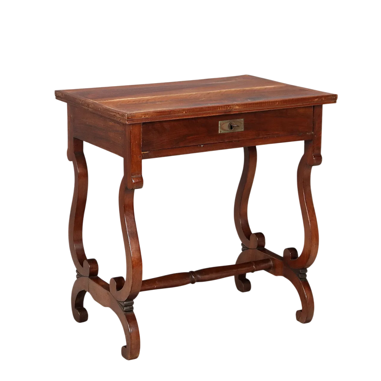 Scrivania in noce con cassetto, fine '800 9