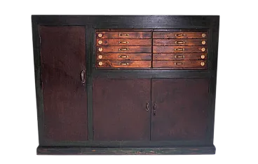 Cassettiera industriale con cassetti numerati, '900