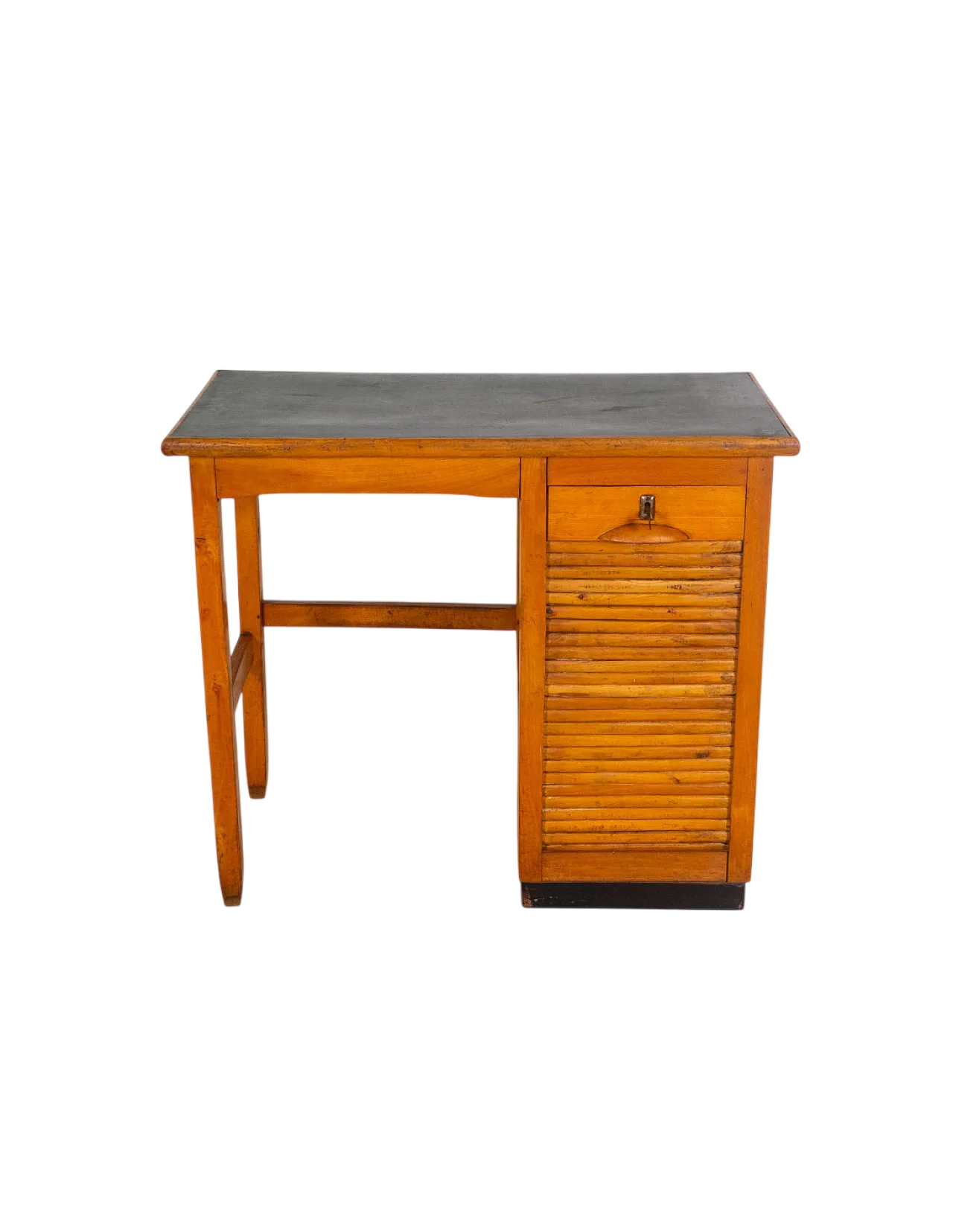 Scrittoio compatto con serrandina e cassetti interni, '900 9
