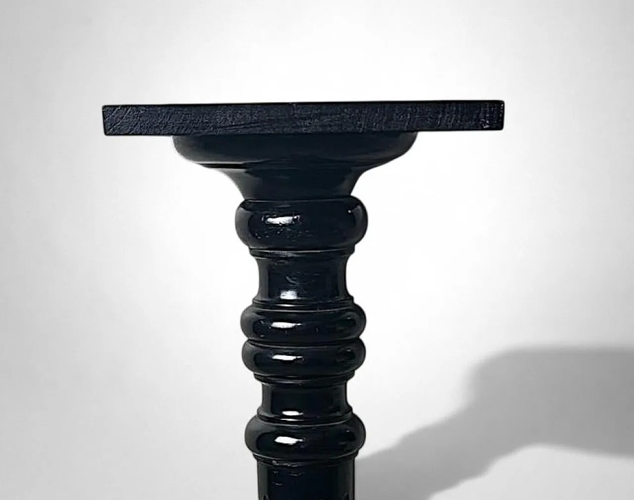 Pedestal in ebonized walnut, 19th century 5