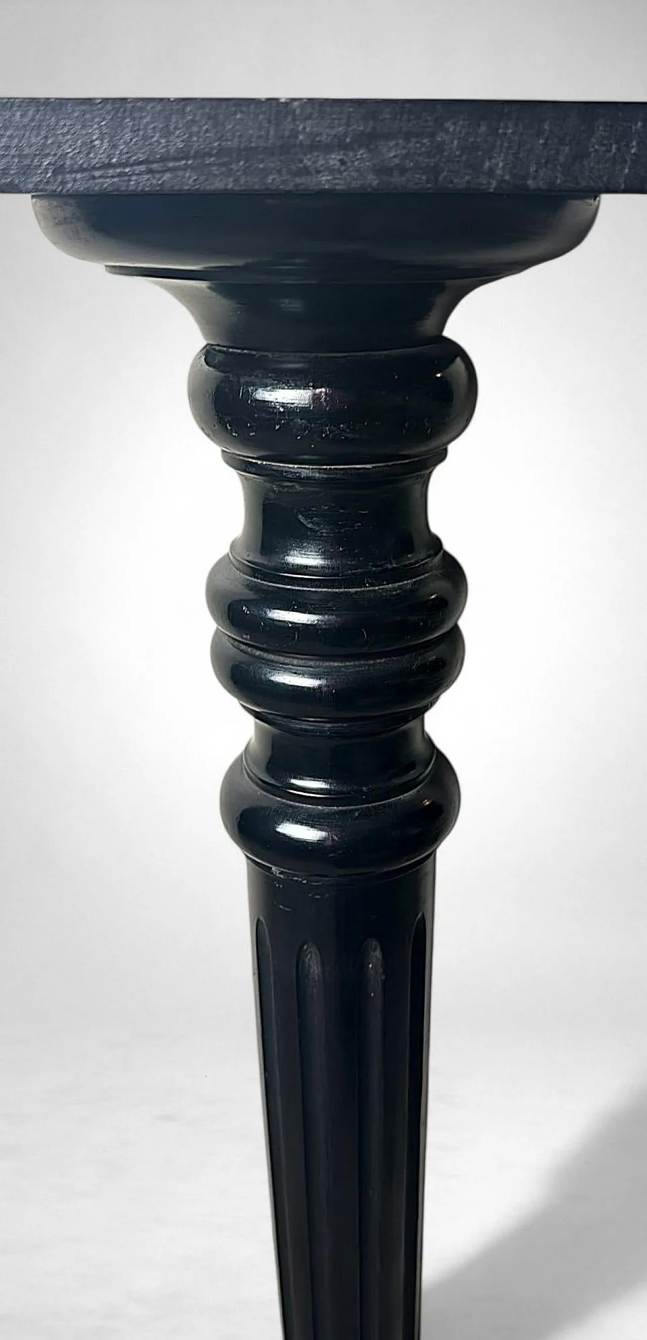Pedestal in ebonized walnut, 19th century 8