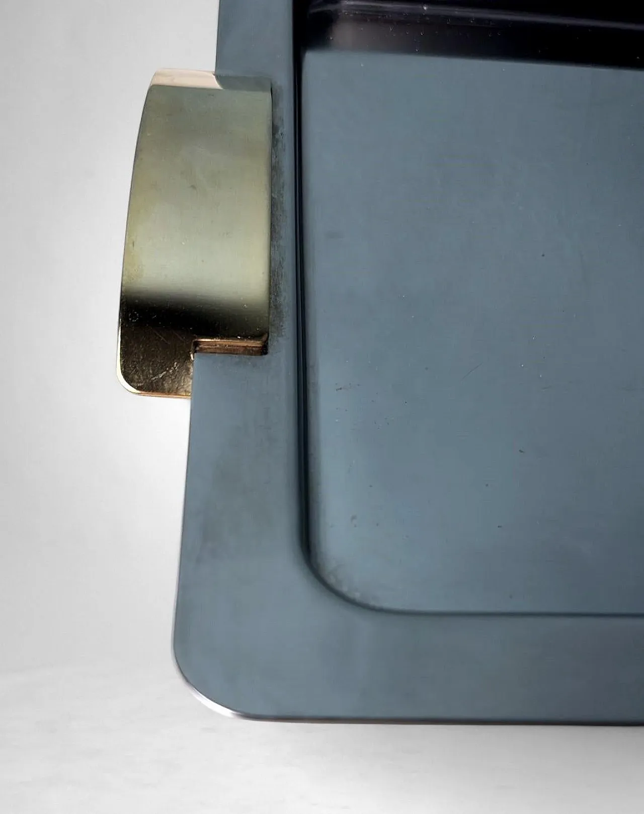 Vassoio in acciaio inox e ottone lucidato di Giugiaro, anni '70 9