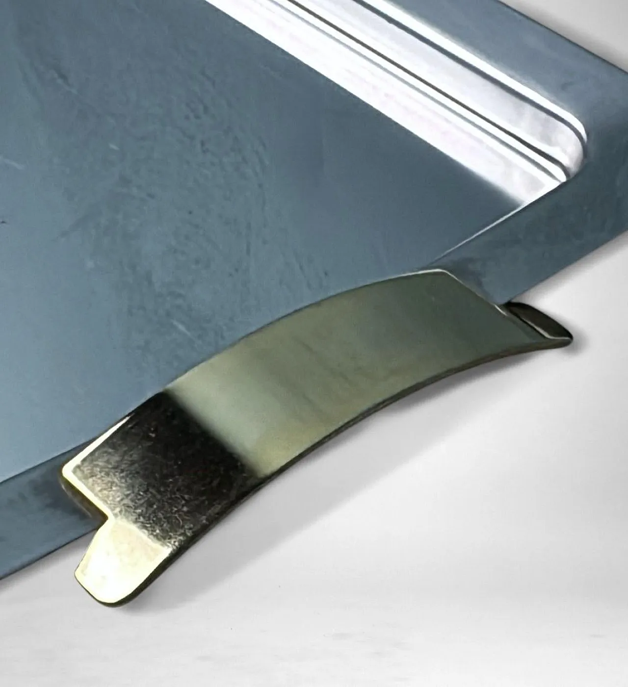 Vassoio in acciaio inox e ottone lucidato di Giugiaro, anni '70 14