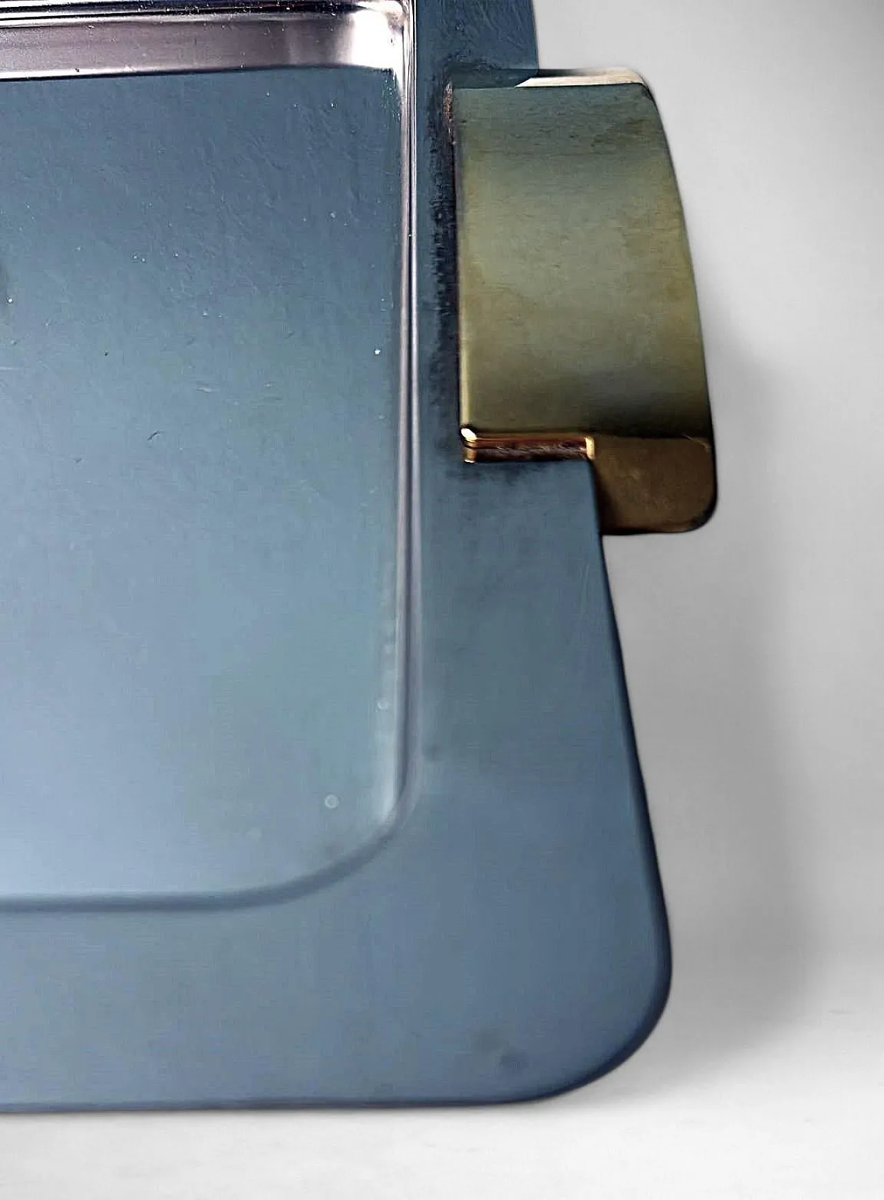 Vassoio in acciaio inox e ottone lucidato di Giugiaro, anni '70 15