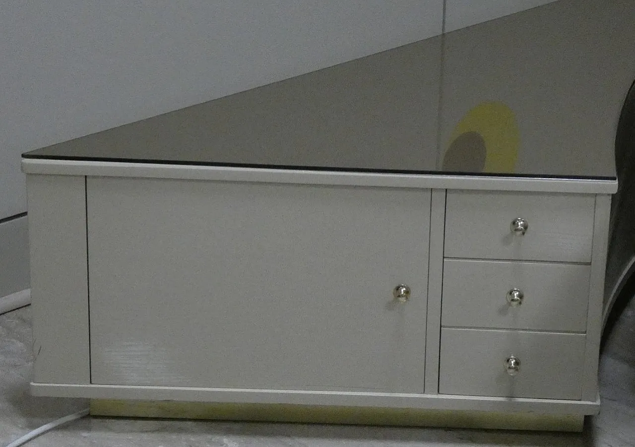 Round Six-Piece Swivel Bed with Corner Frame, 1970s 17