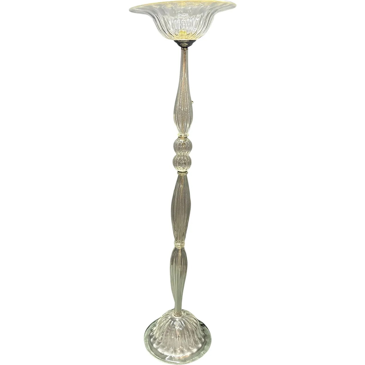 Lampada da terra in vetro di Murano di Barovier & Toso, anni '50 1