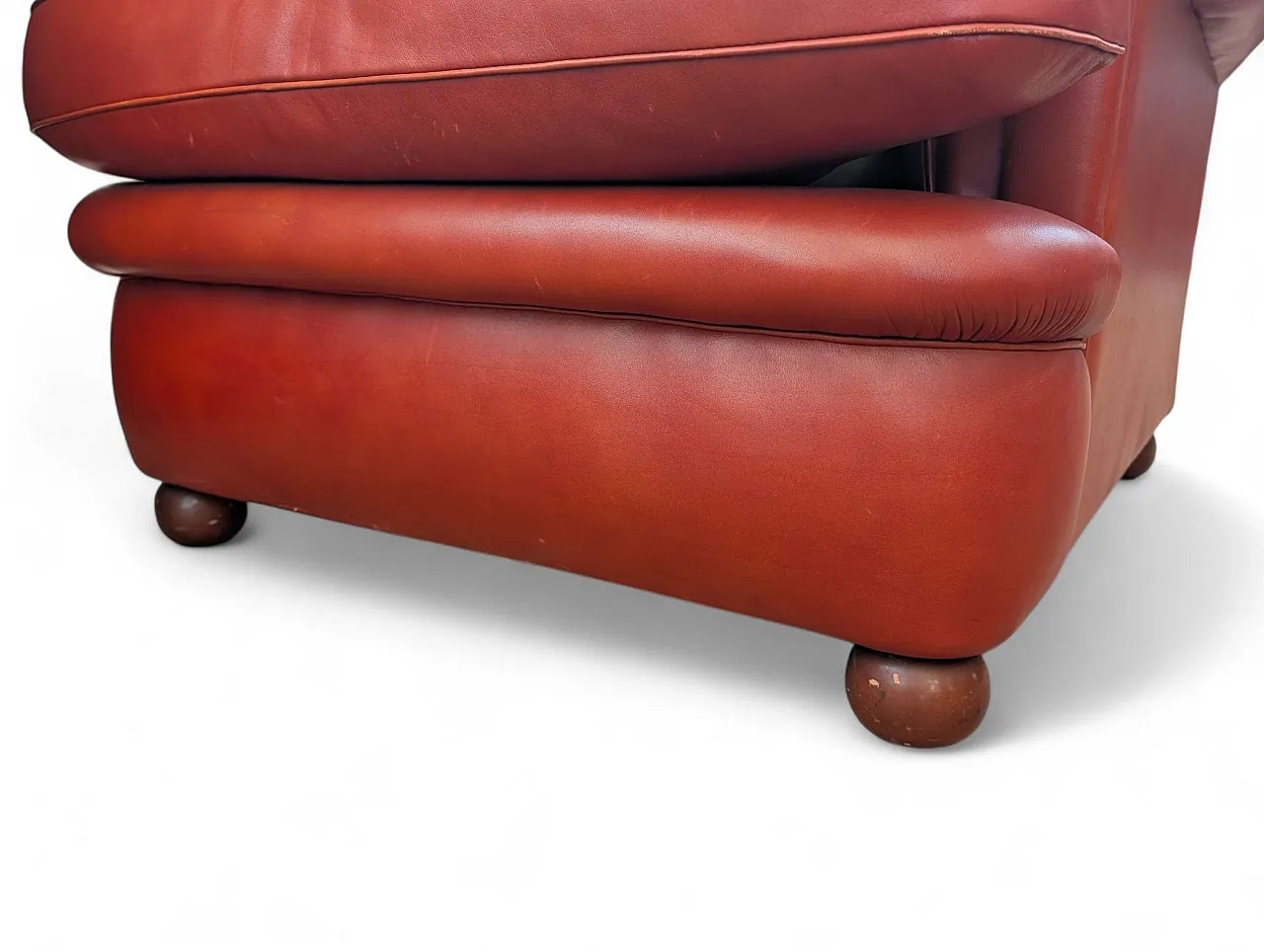 Coppia di poltrone in pelle Frau, anni '80 6