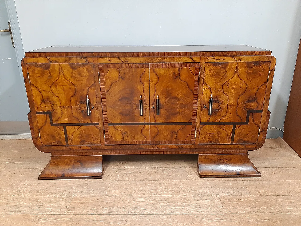 Art deco sideboard in walnut and rosewood, 1930 12