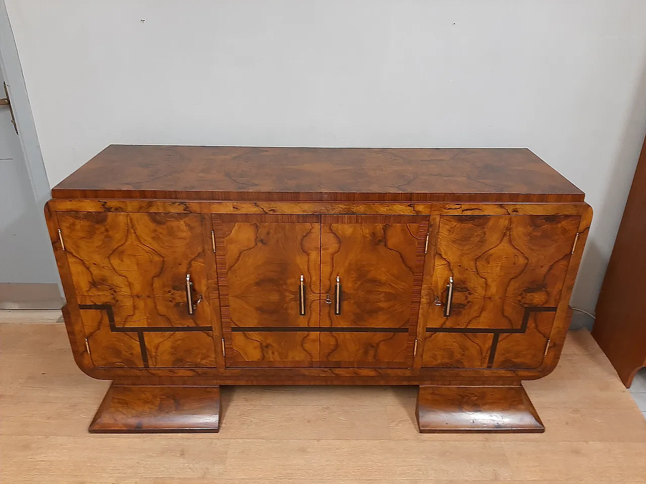 Art deco sideboard in walnut and rosewood, 1930 13