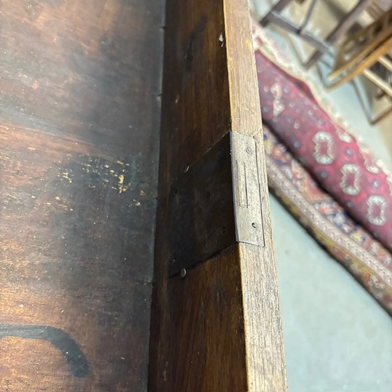 Chest of drawers Carlo X solid walnut, with inlaid star, 1830 5