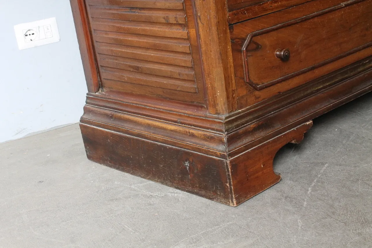 Chest of drawers Carlo X solid walnut, with inlaid star, 1830 10