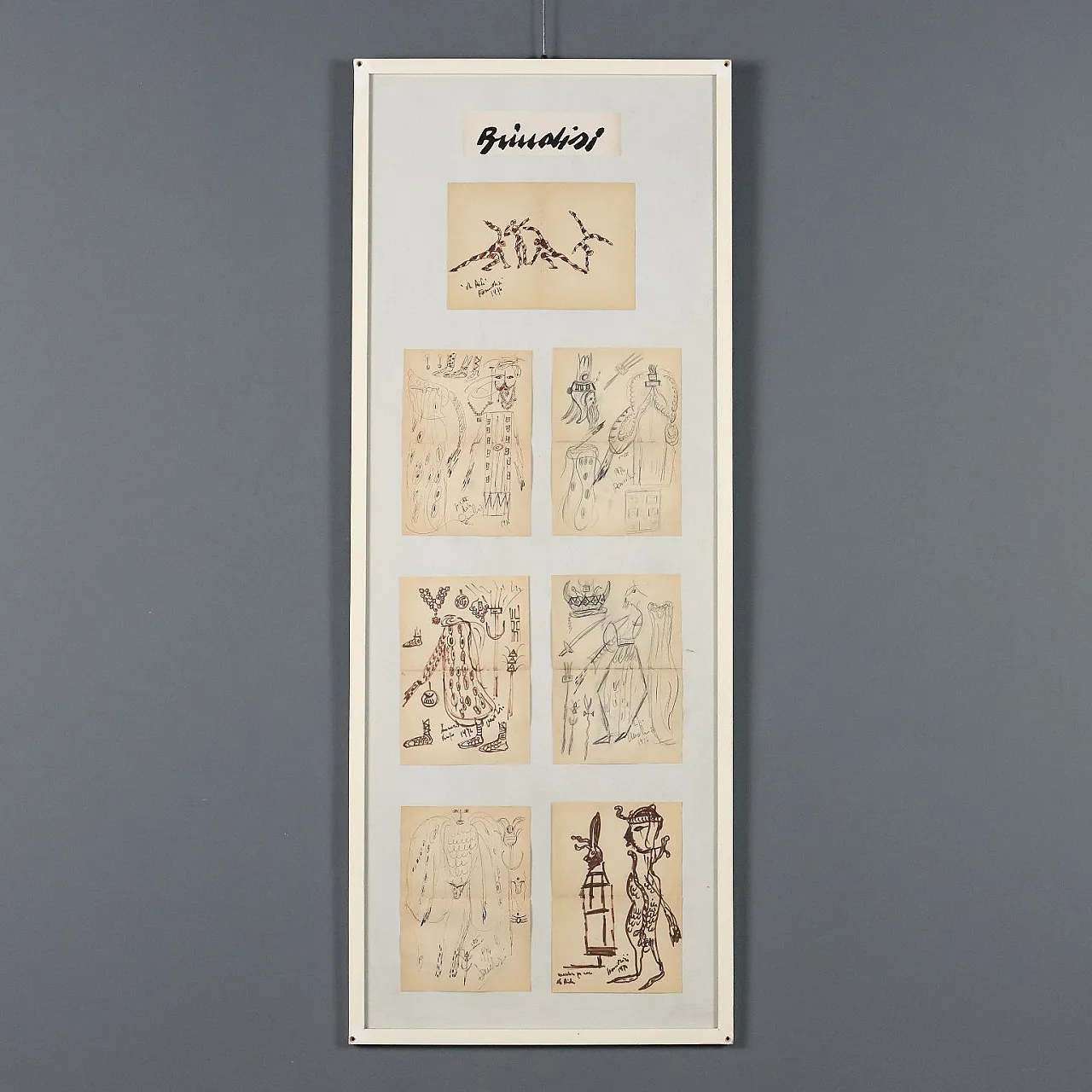 Disegni contemporanei di Remo Brindisi, schizzi, anni '70 1