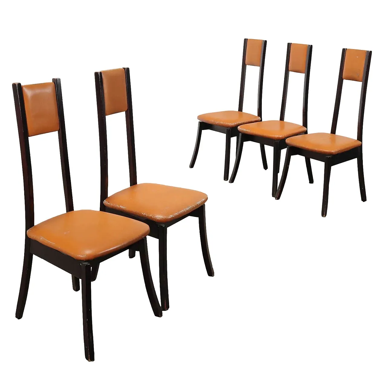 5 S11 Chairs by Angelo Mangiarotti for La Sorgente dei Mobili, 1970s 1