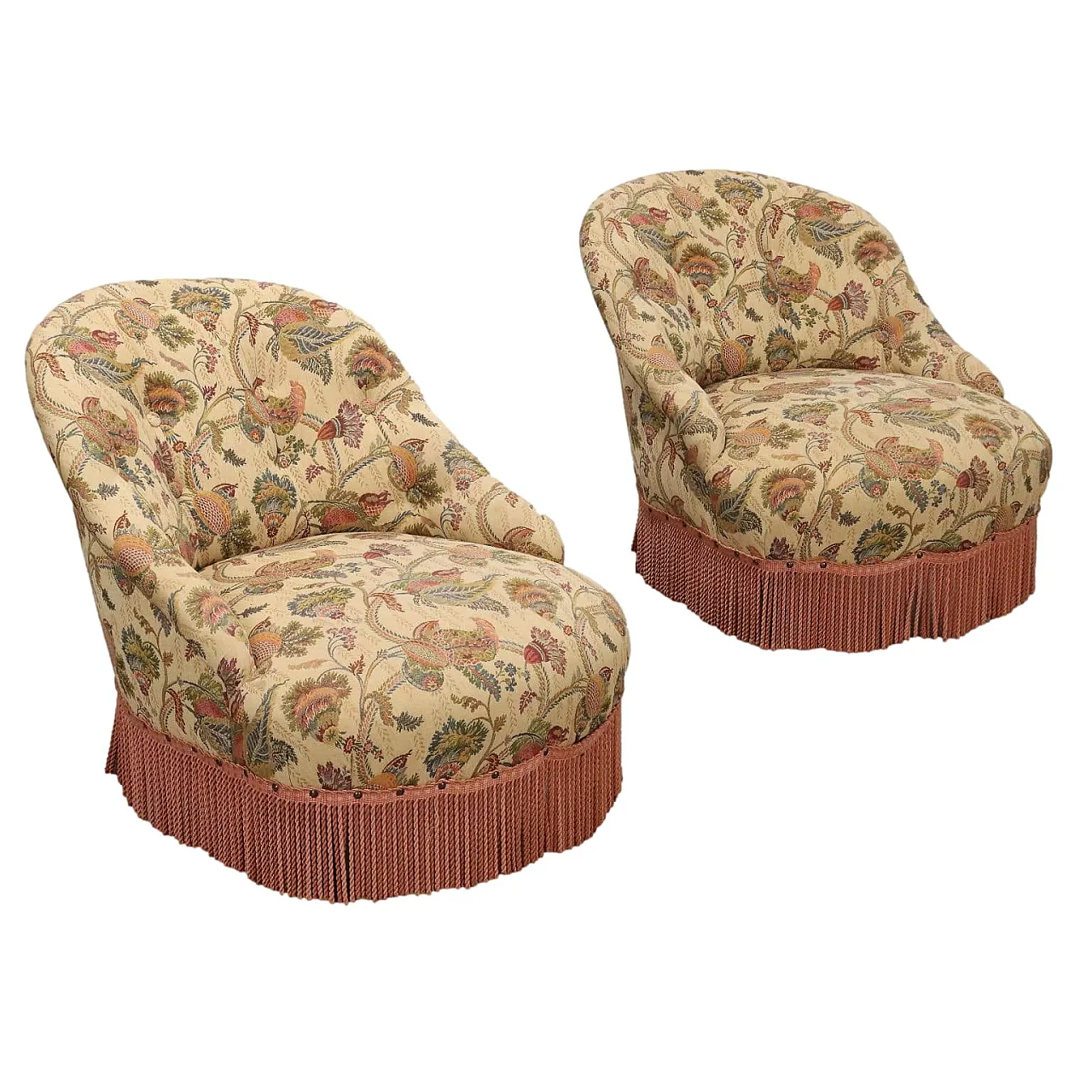 Coppia di poltrone a gondola, fine '800 1