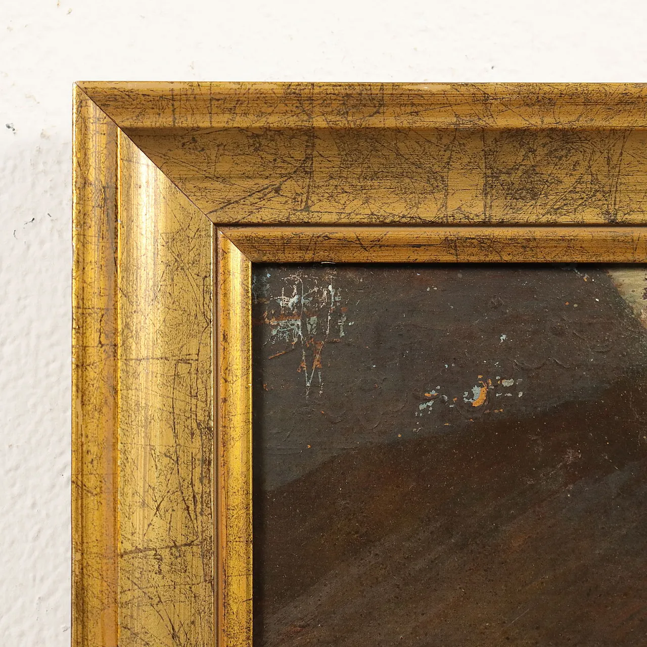 Figures in prayer, oil painting on canvas, 19th century 6