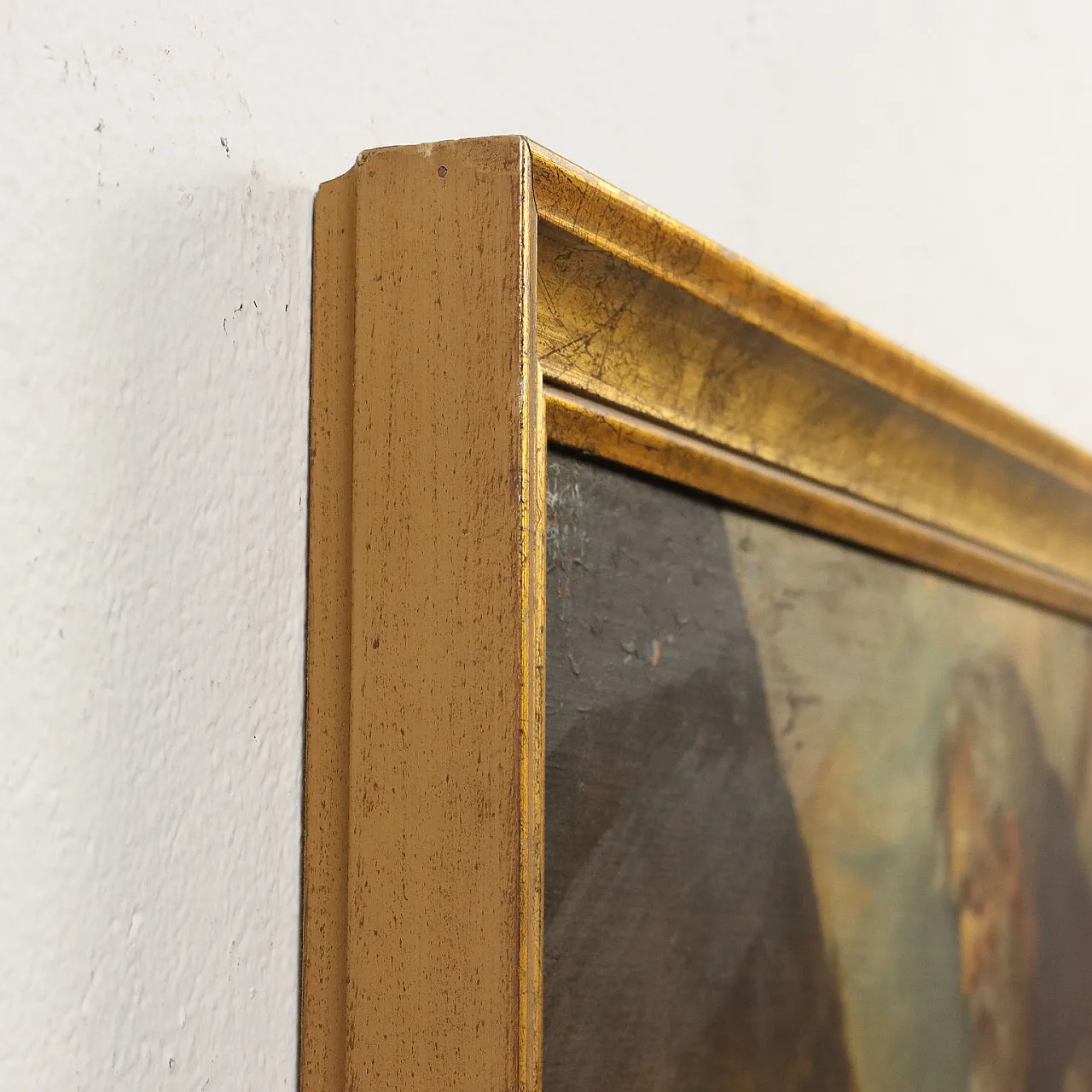 Figures in prayer, oil painting on canvas, 19th century 7