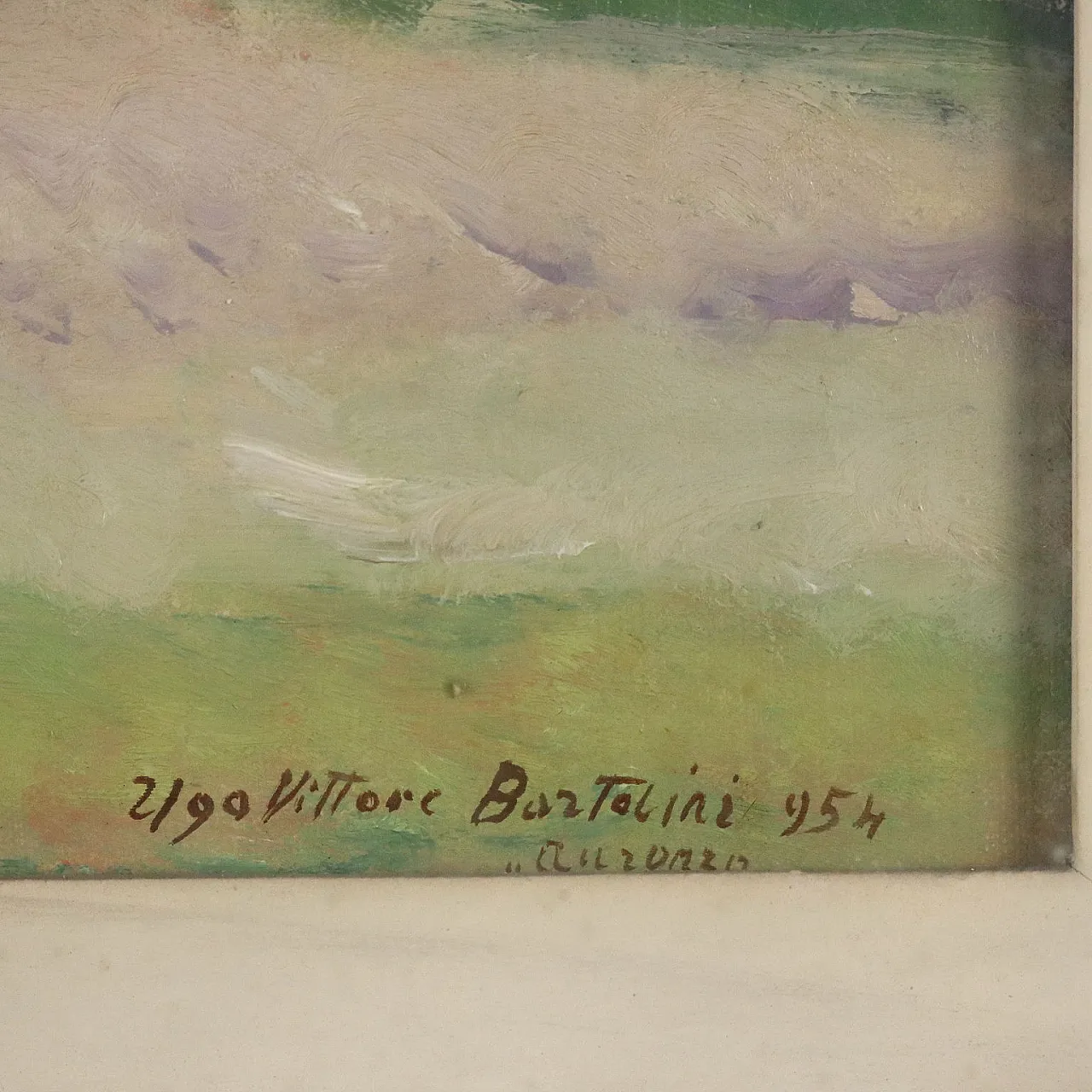 Pittura moderna di Ugo Vittore Bartolini, olio su tela, anni '50 7