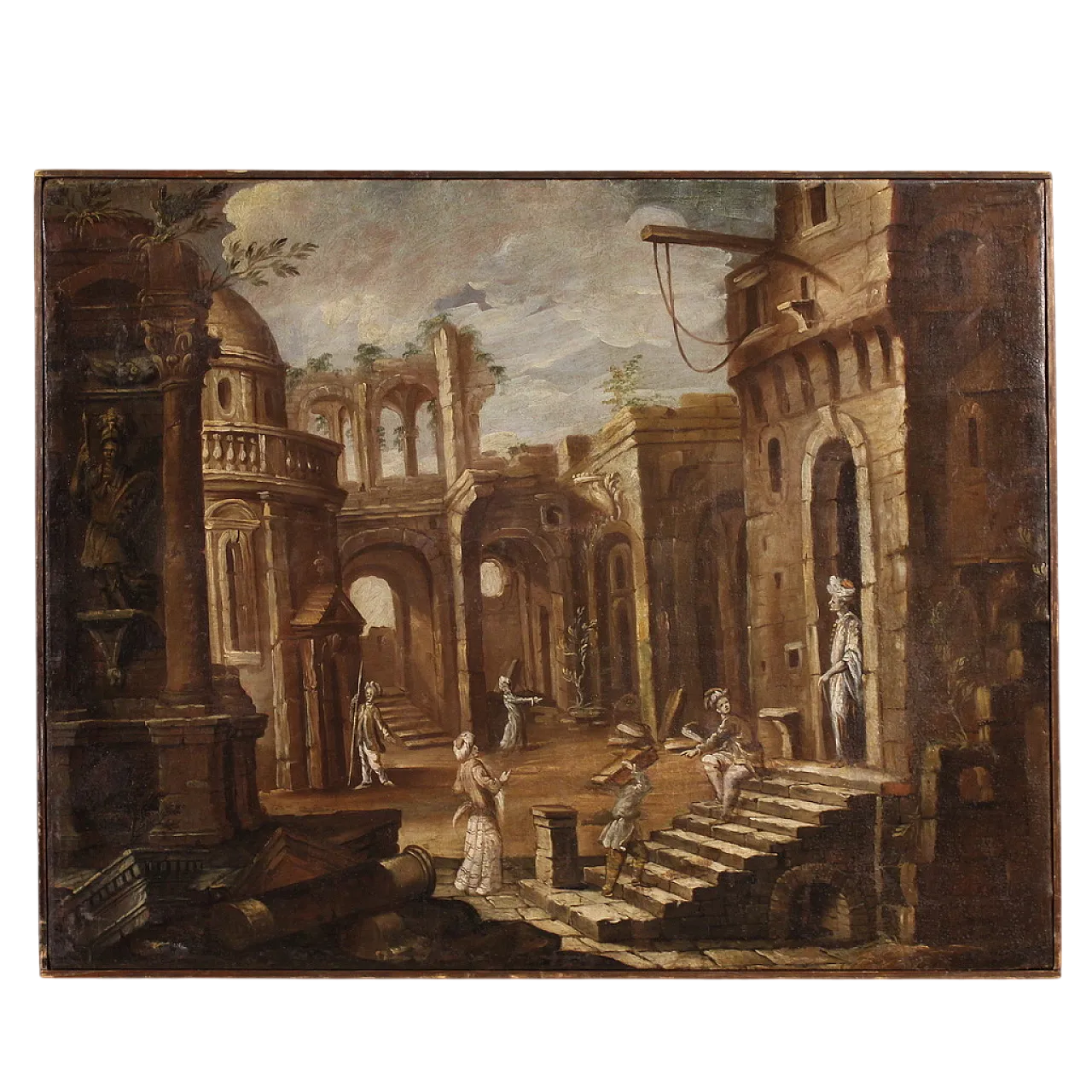 Italian painting architectural whim, 18th century 16