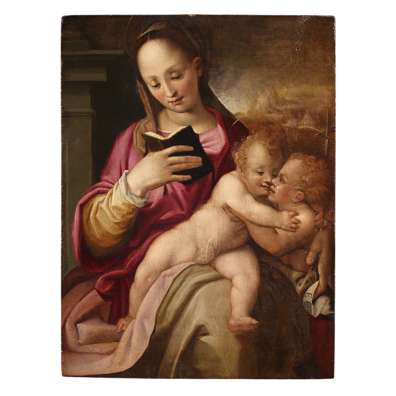 Painted on the table Madonna and Child and San Giovannino, 16th c. 16