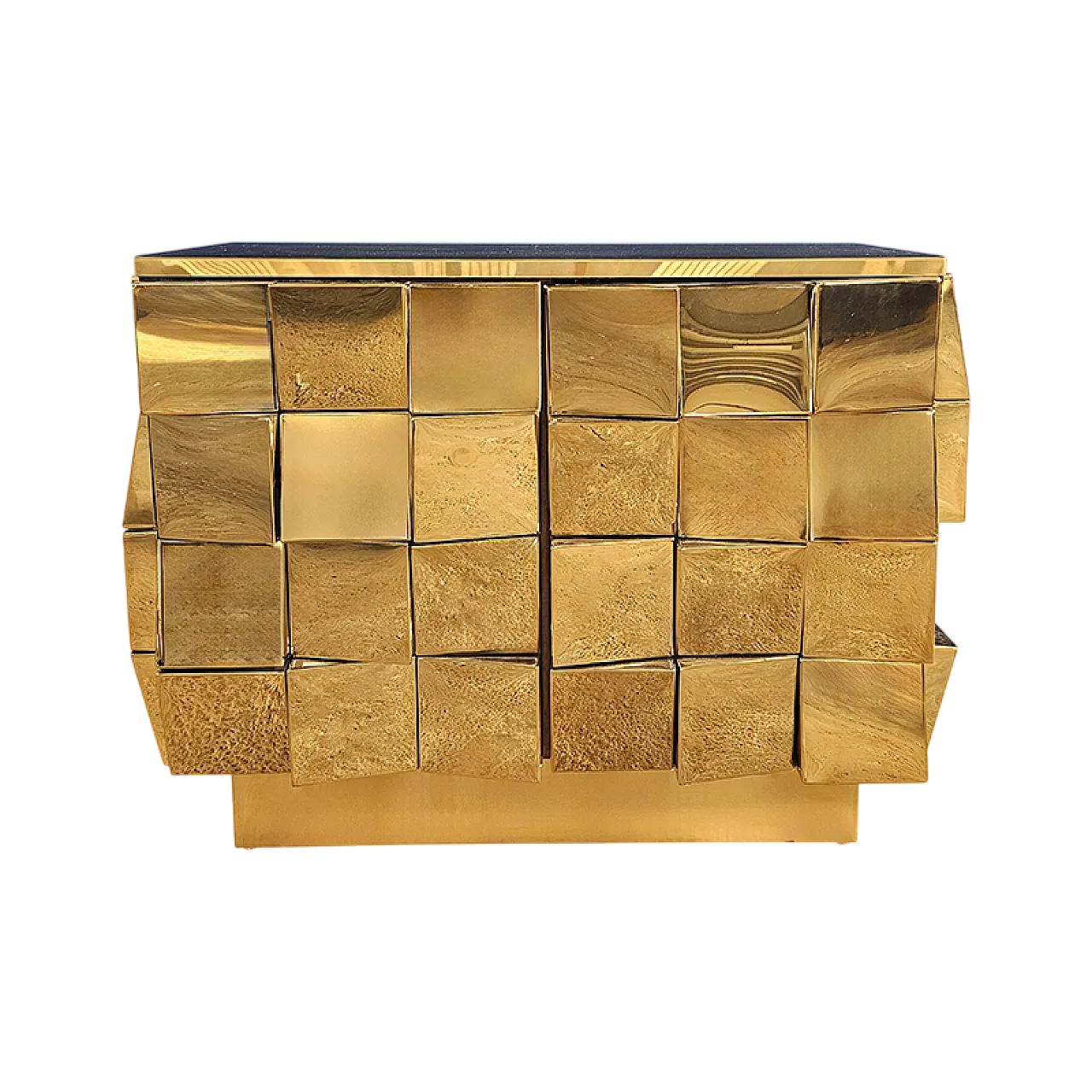 Credenza a due ante ottone, anni '90 11