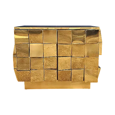 Credenza a due ante ottone, anni '90