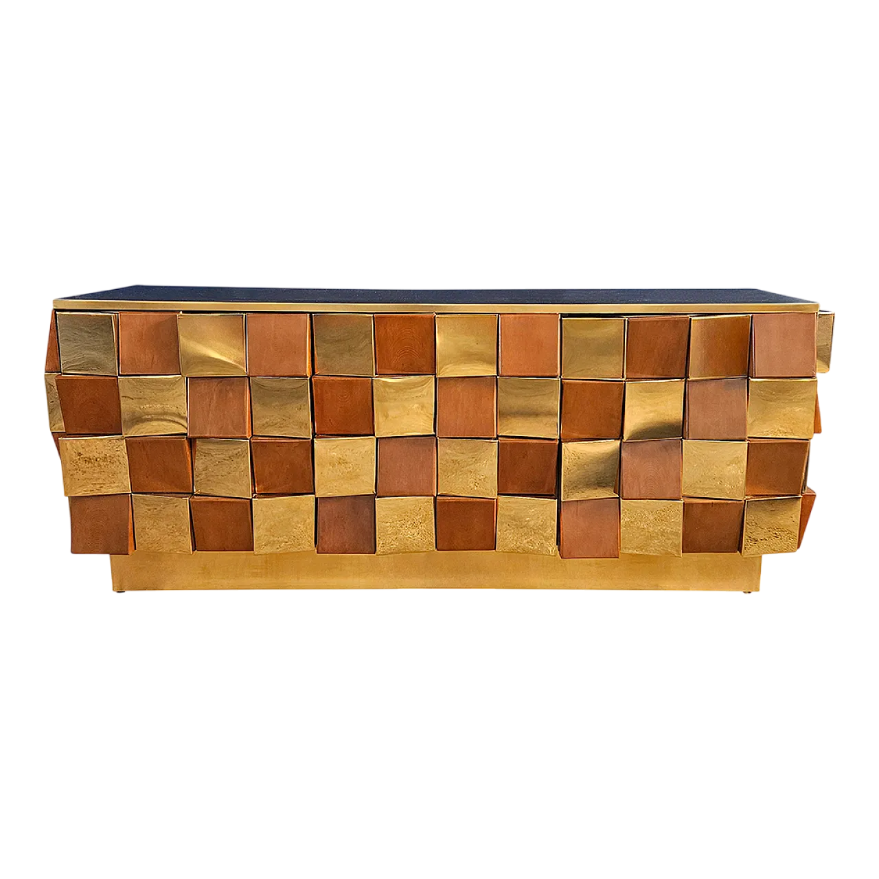 Credenza in ottone e legno 11
