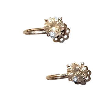 Orecchini zaffiri bianchi anni '30