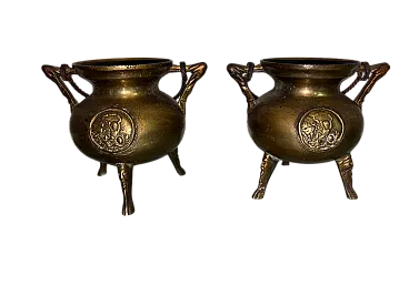 Coppia vasi in ottone, anni '30