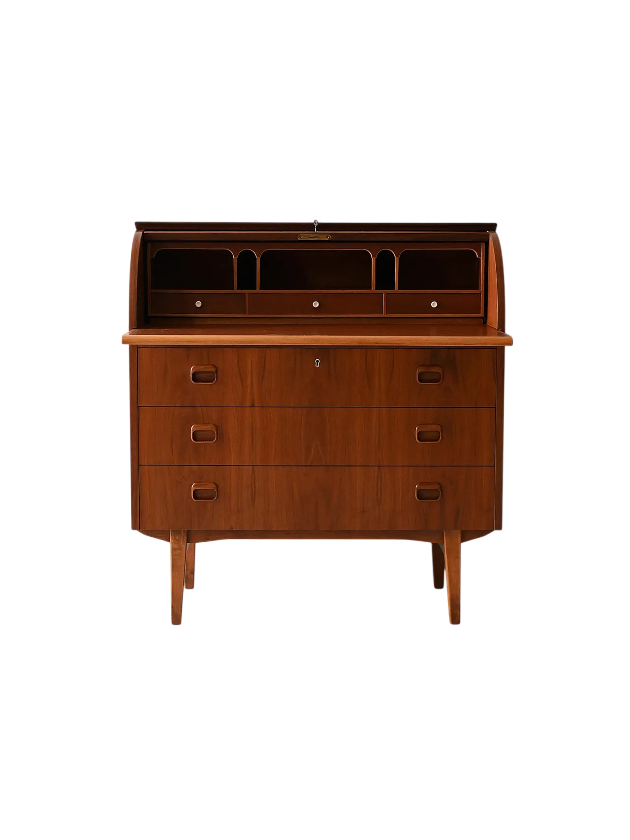 Secrétaire scandinavo in teak, 50s 9