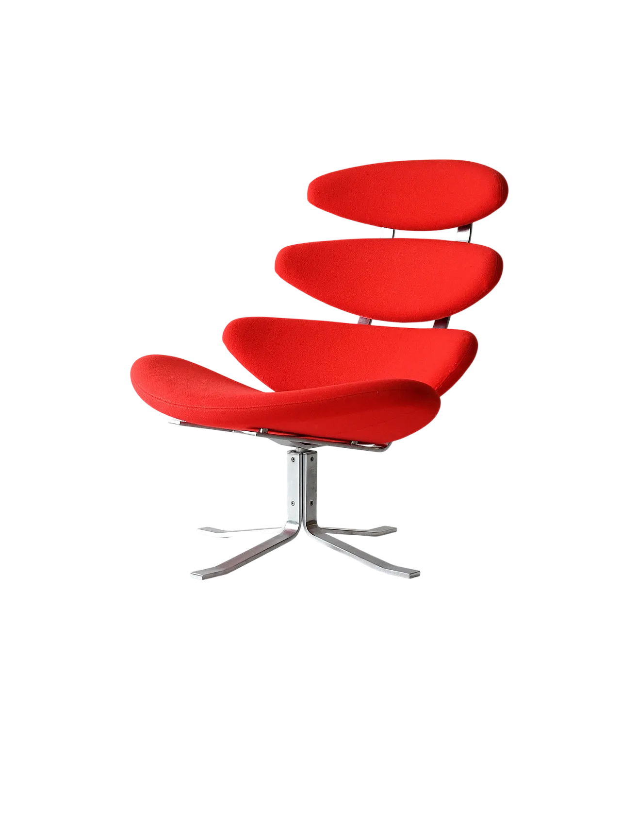 Corona Chair rossa di Poul M. Volther 10