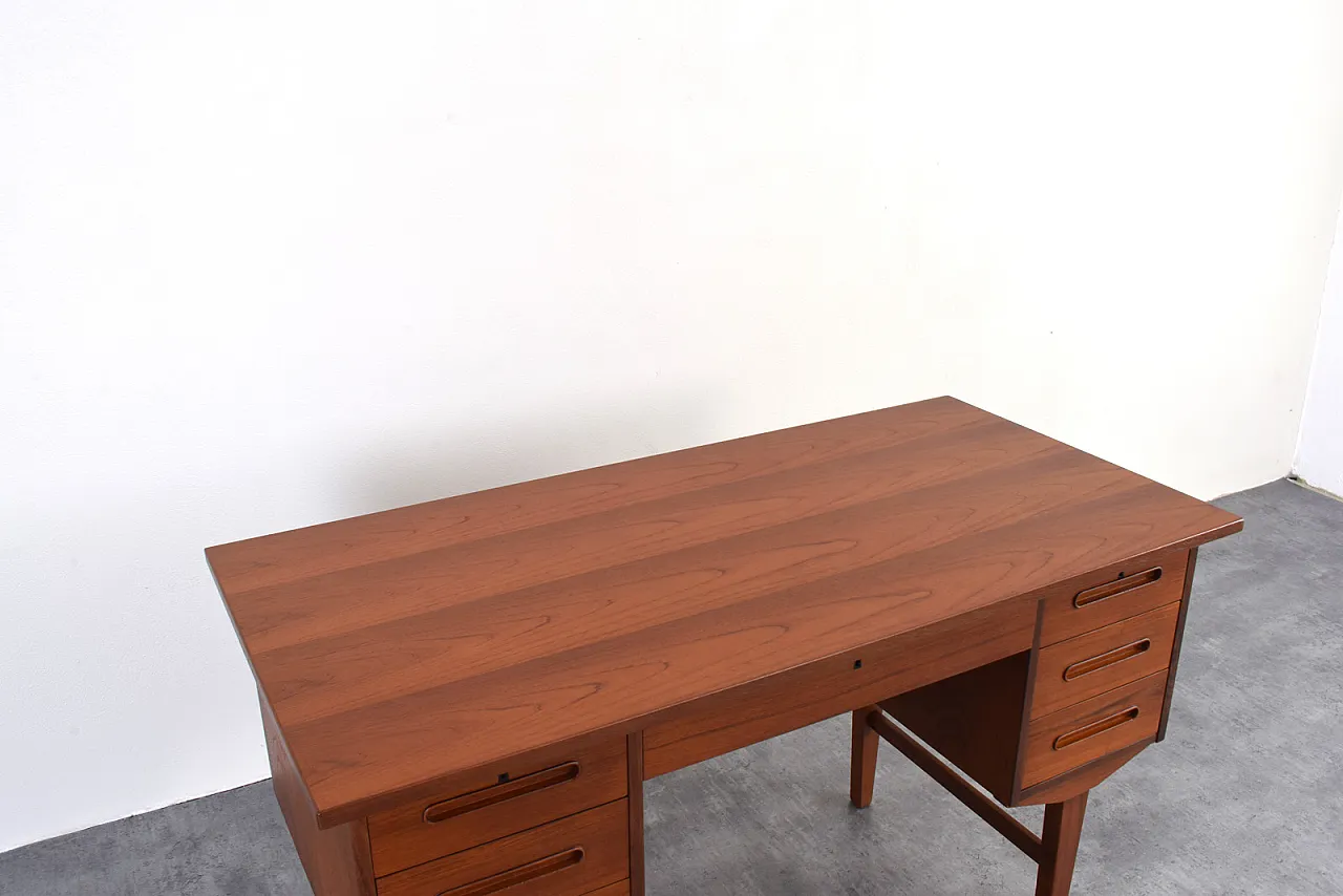 Mid-Century Danish Teak Executive Desk, 1960s 15
