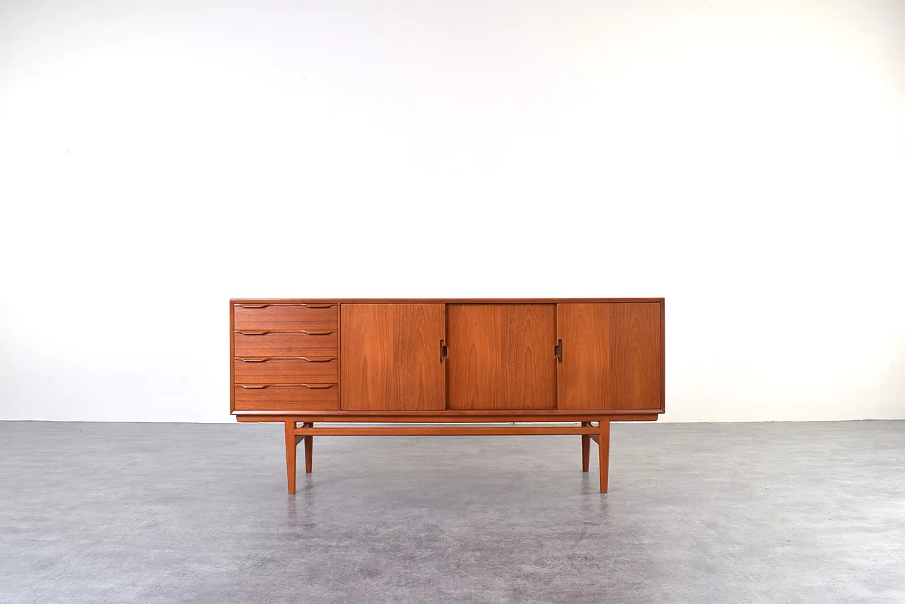 Credenza Mid-Century in teak, Danimarca, anni '60 1