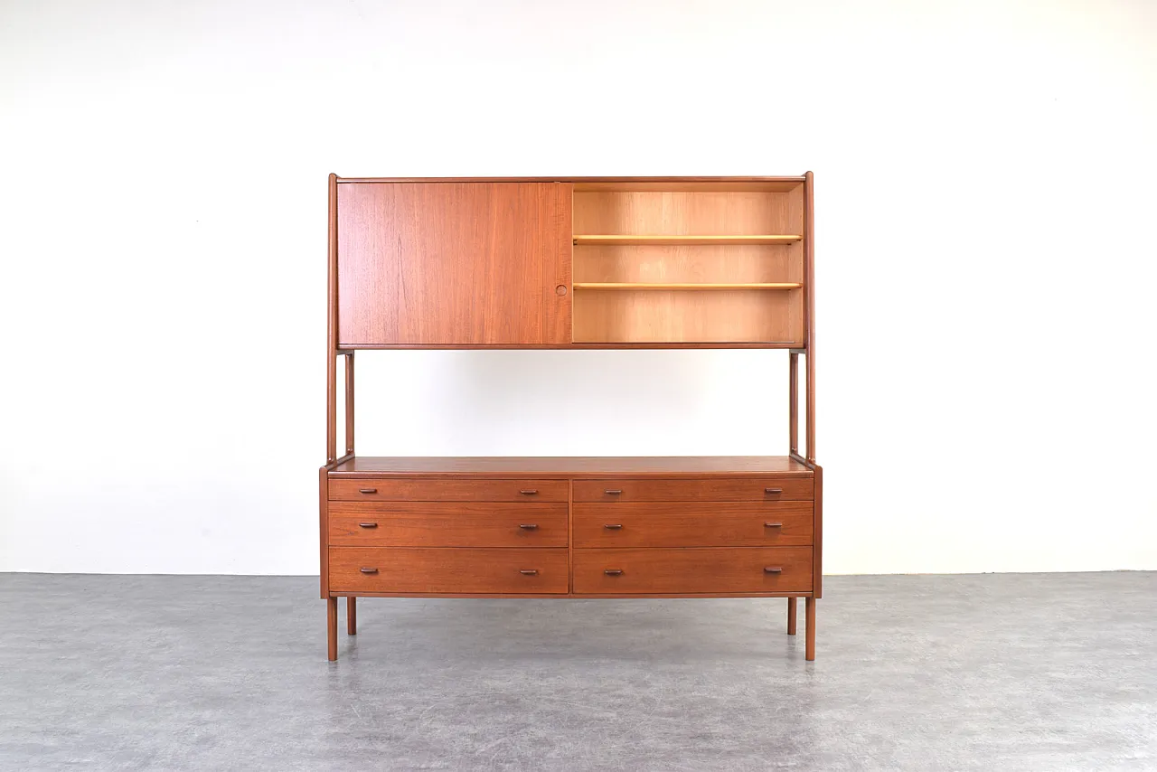 Sideboard di teak danese di Hans Wegner per Ry Møbler, anni '50 2