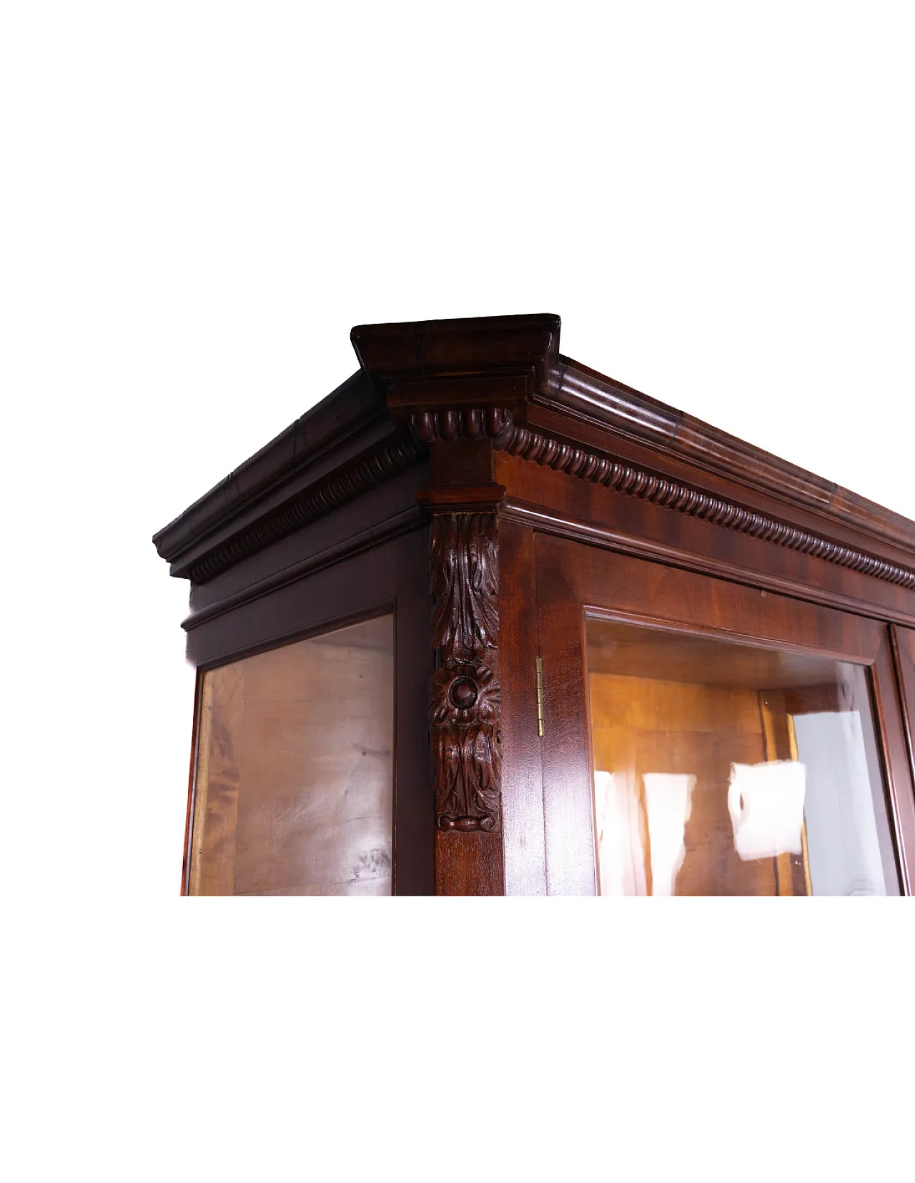 Vetrina in legno con ante e laterali in vetro, '800 7