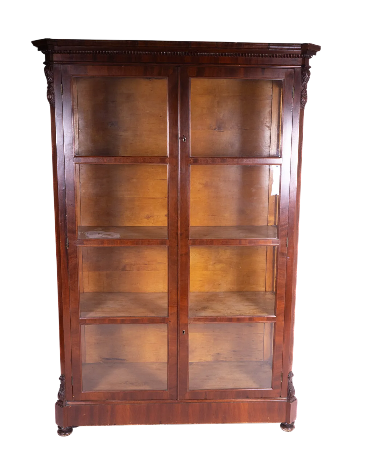 Vetrina in legno con ante e laterali in vetro, '800 10