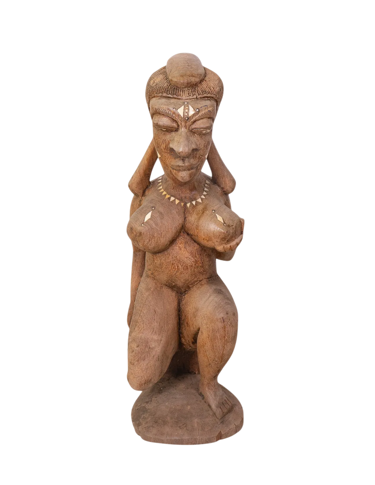 Ethnic sculpture in carved wood, 20th century 8