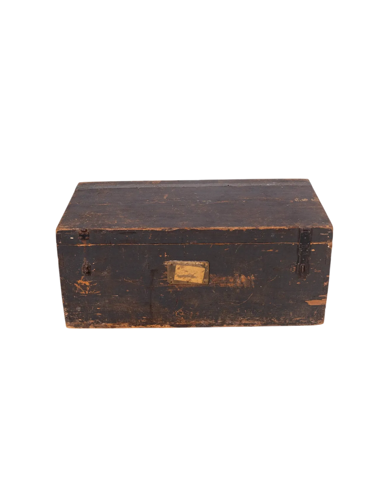 Baule in legno con rivestimento interno, anni ’50 11