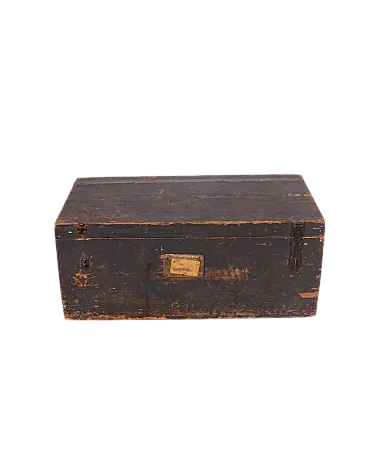 Baule in legno con rivestimento interno, anni ’50