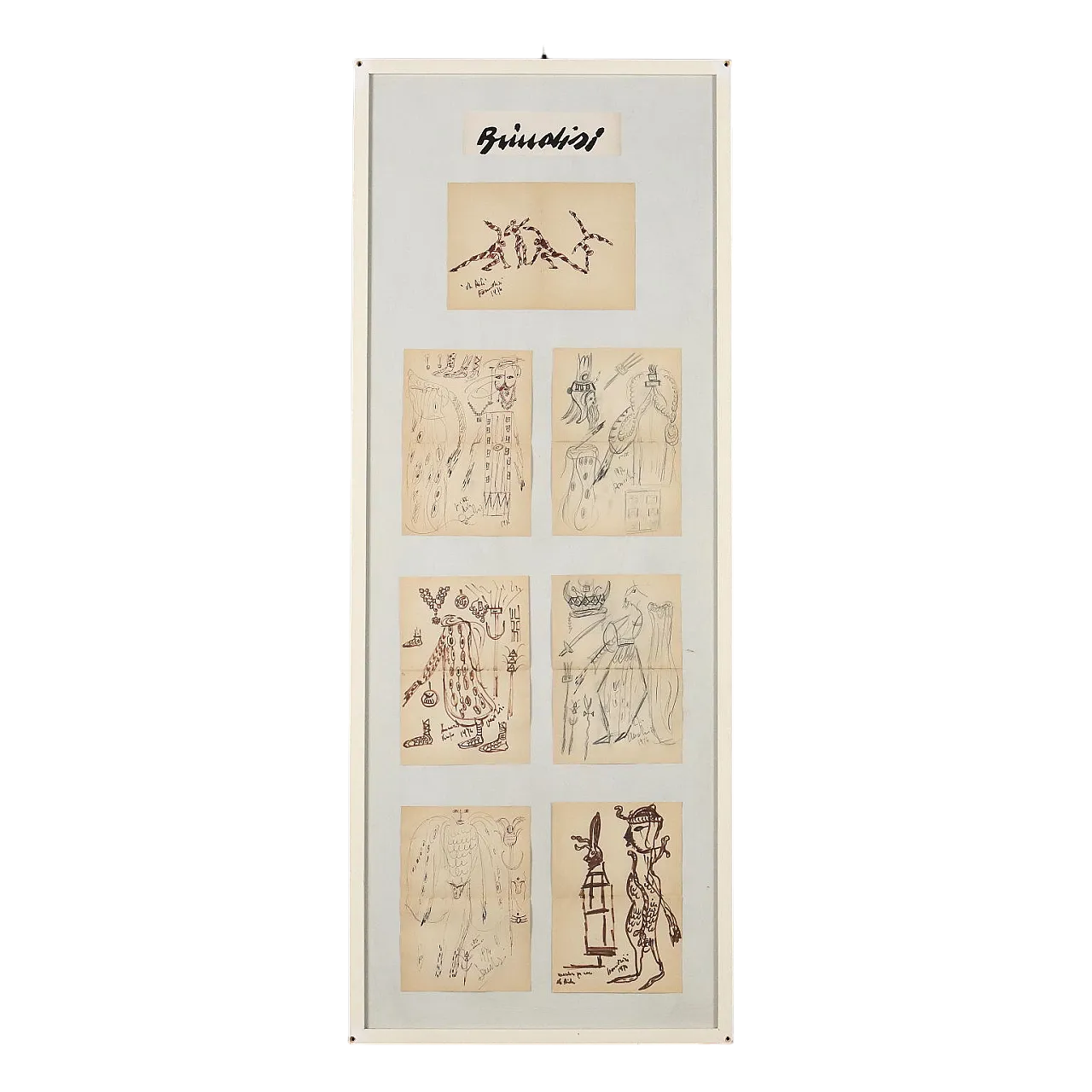 Disegni contemporanei di Remo Brindisi, schizzi, anni '70 10