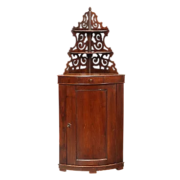 Armadio angolare con cassetto e anta, fine '800